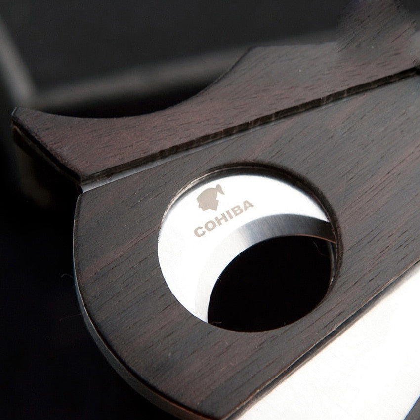 Double Blade Rose Wood Cigar Cutter