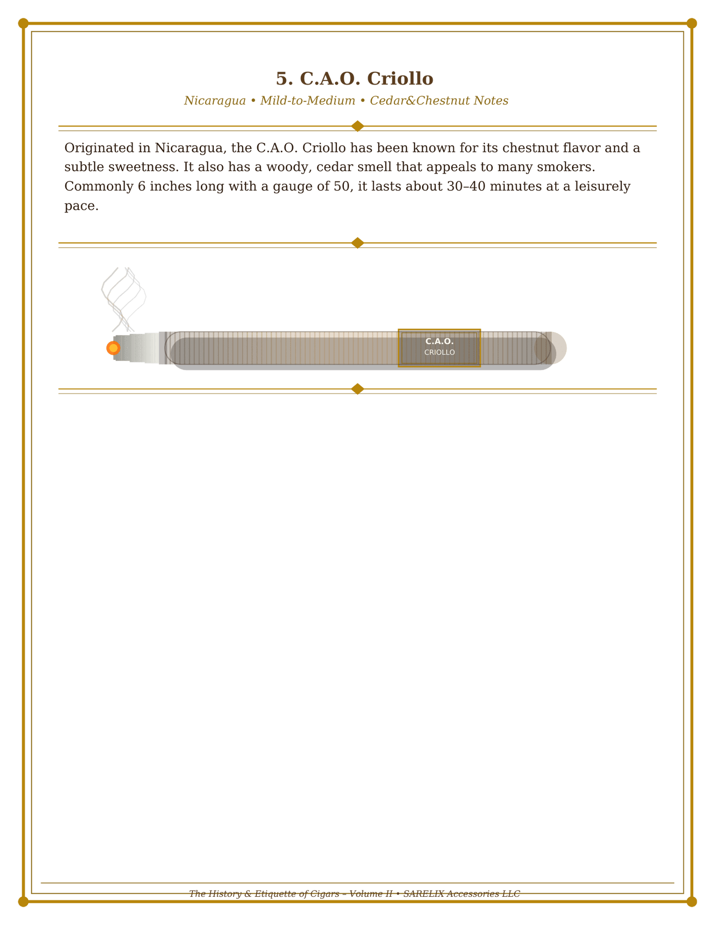 The Etiquette & History of Cigars Vol II