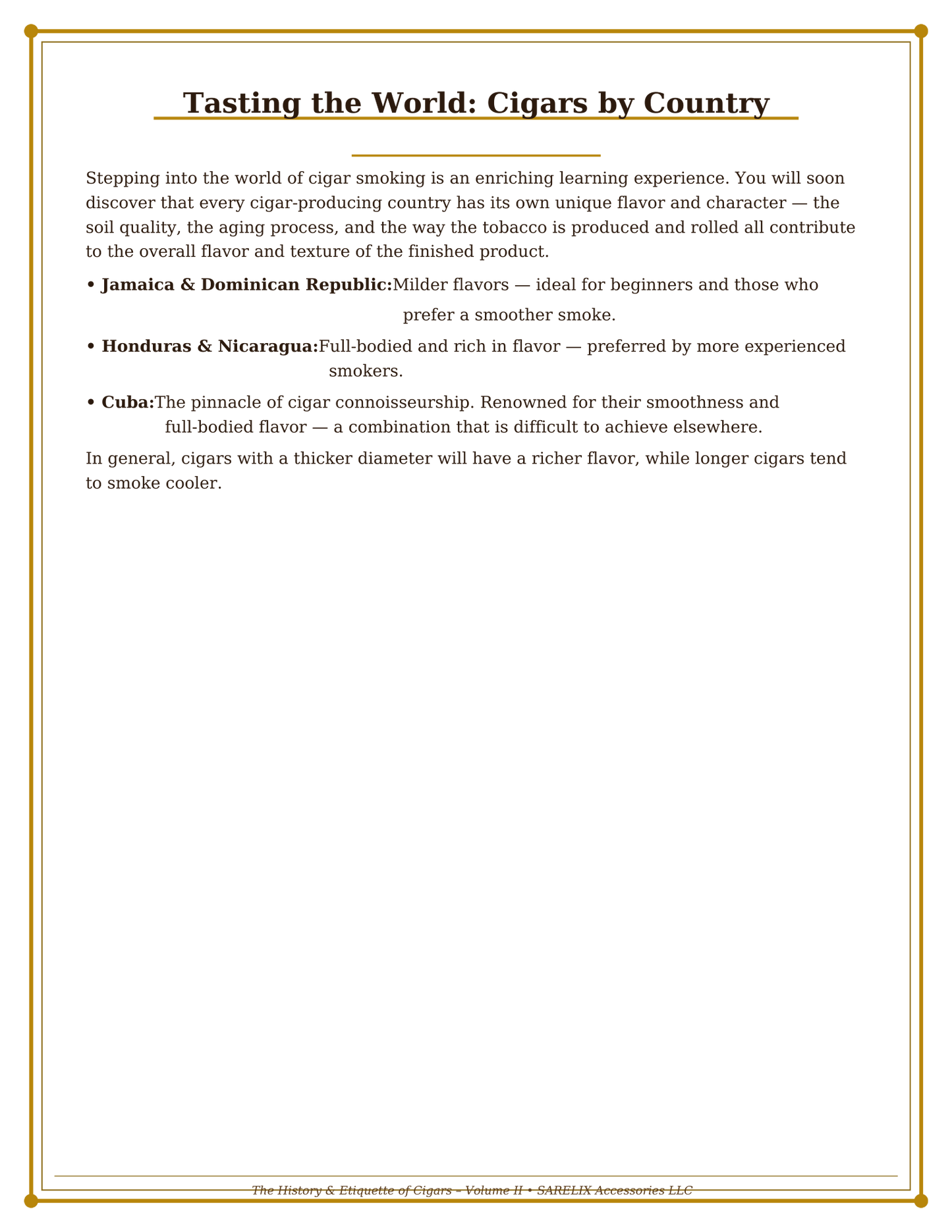 The Etiquette & History of Cigars Vol II