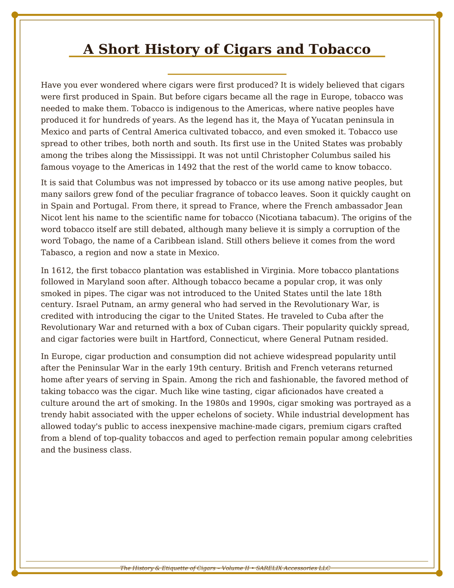 The Etiquette & History of Cigars Vol II