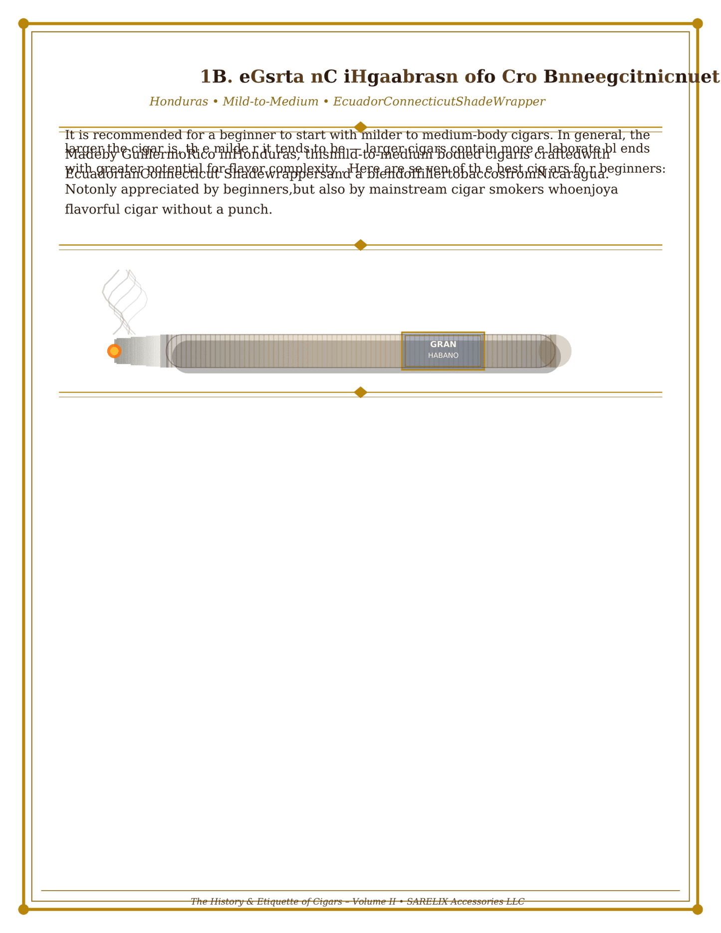 The Etiquette & History of Cigars Vol II