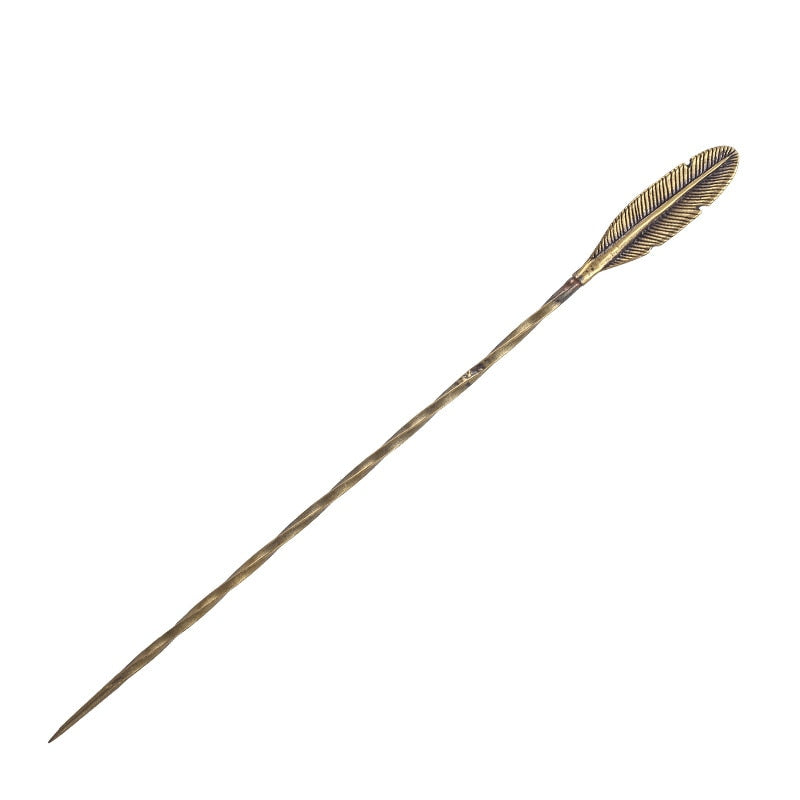 Brass Cigar Needle- Feather